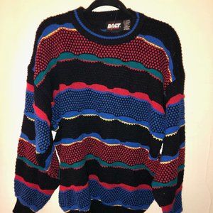 VINTAGE Lightning Bolt Striped Sweater (XL)